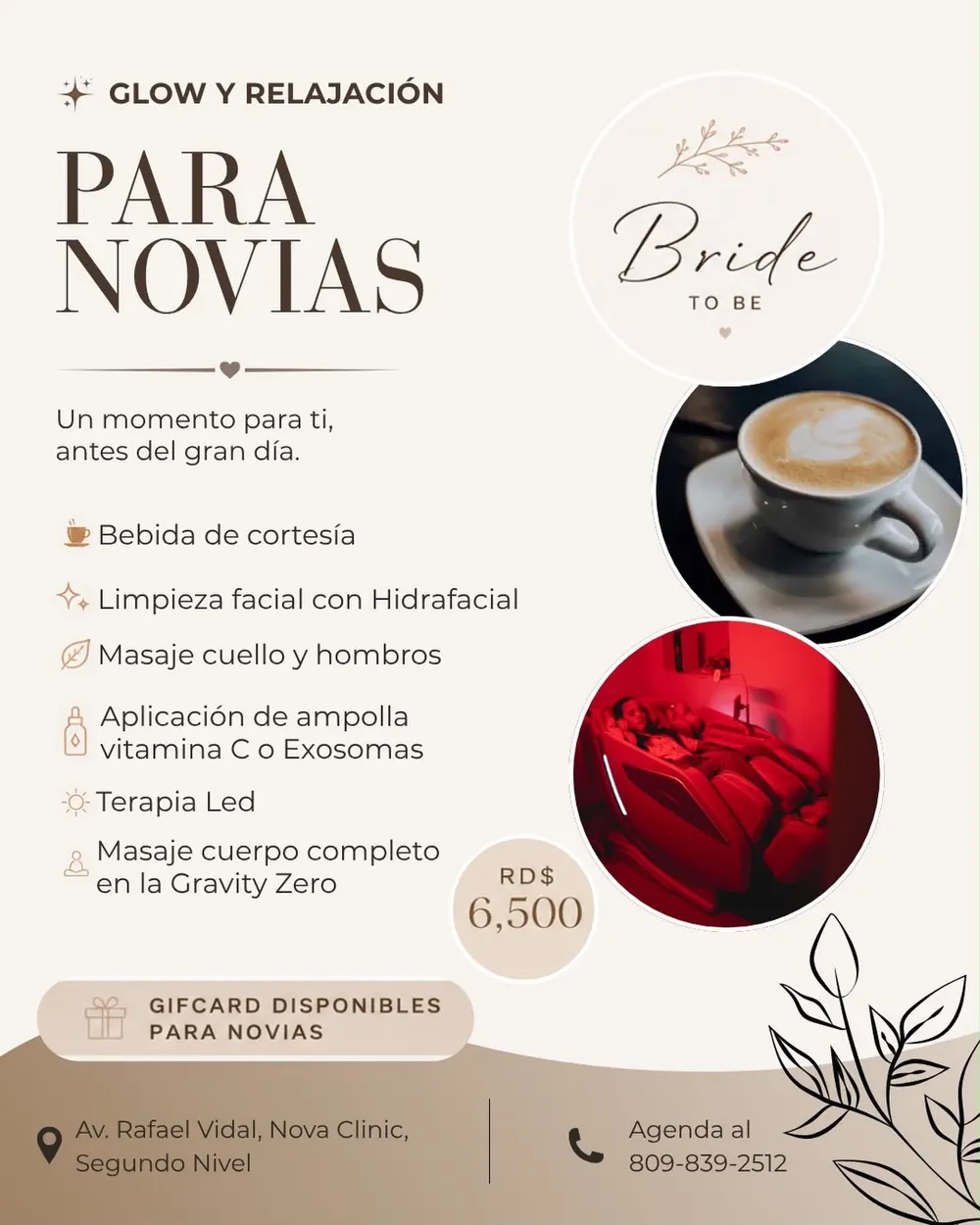 Pieza de Instagram del paquete para novias a RD$6,500